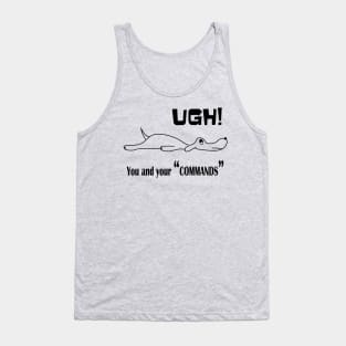 Lispe Dog Commands Tank Top